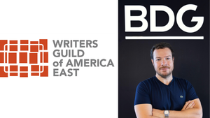 Bryan Goldberg (Getty Images), Writers Guild of America, East logo