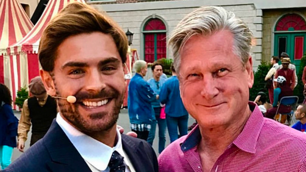 Zac Efron and Jeffrey Ballard on set of Greatest Showman