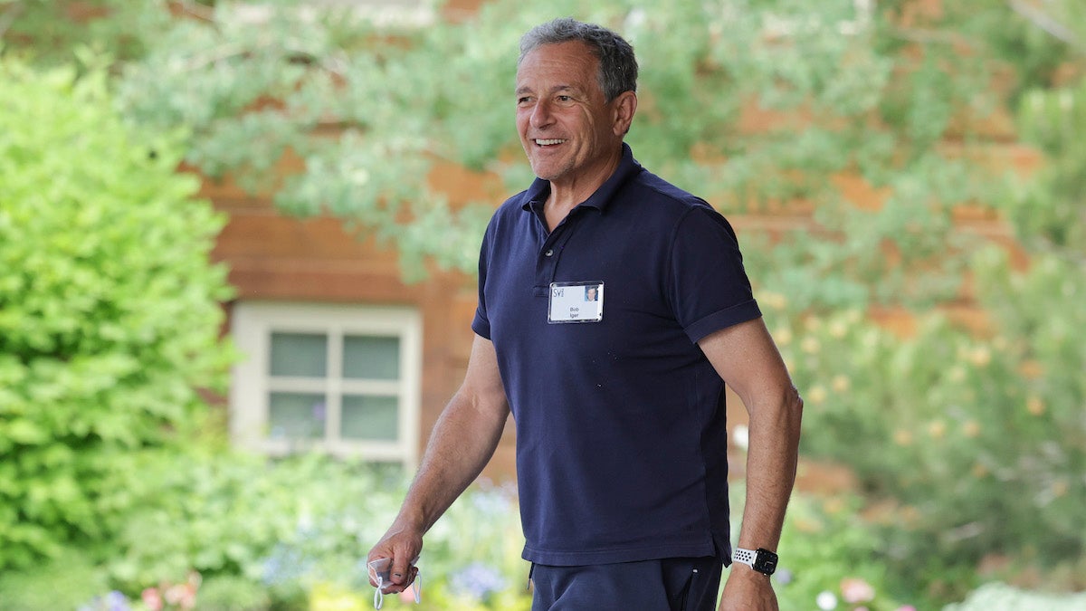 Bob Iger, seen here at the Allen & Company Sun Valley Conference in 2022, has returned to helm Disney. His encore act will be challenging. (Photo by Kevin Dietsch/Getty Images)