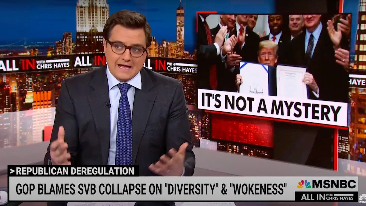 Chris Hayes Slams Right-Wing Media for Saying SVB Failed Due to 'Wokeness': 'Equal Parts Offensive and Preposterous' (Video) - Vimarsana News