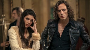 Camilla Morrone and Sam Claflin in "Daisy Jones & the Six"