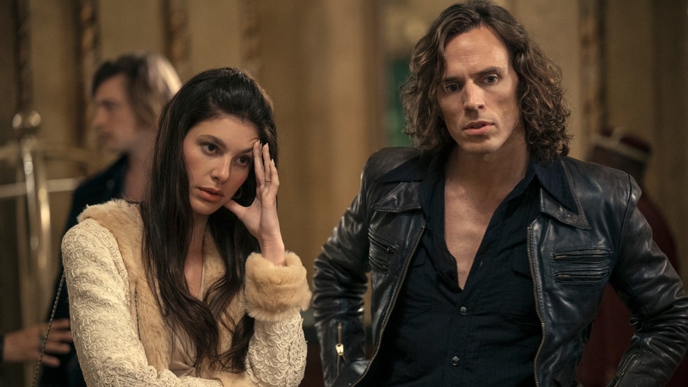 Camilla Morrone and Sam Claflin in "Daisy Jones & the Six"