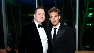 (L-R) Brendan Fraser and Austin Butler attend the 34th Annual Palm Springs International Film Awards After Party at Palm Springs Convention Center on January 05, 2023 in Palm Springs, California. (Photo by Emma McIntyre/Getty Images for Palm Springs International Film Society)