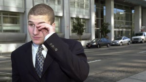 Napster creator Shawn Fanning leaves a courthouse in San Francisco in 2001.