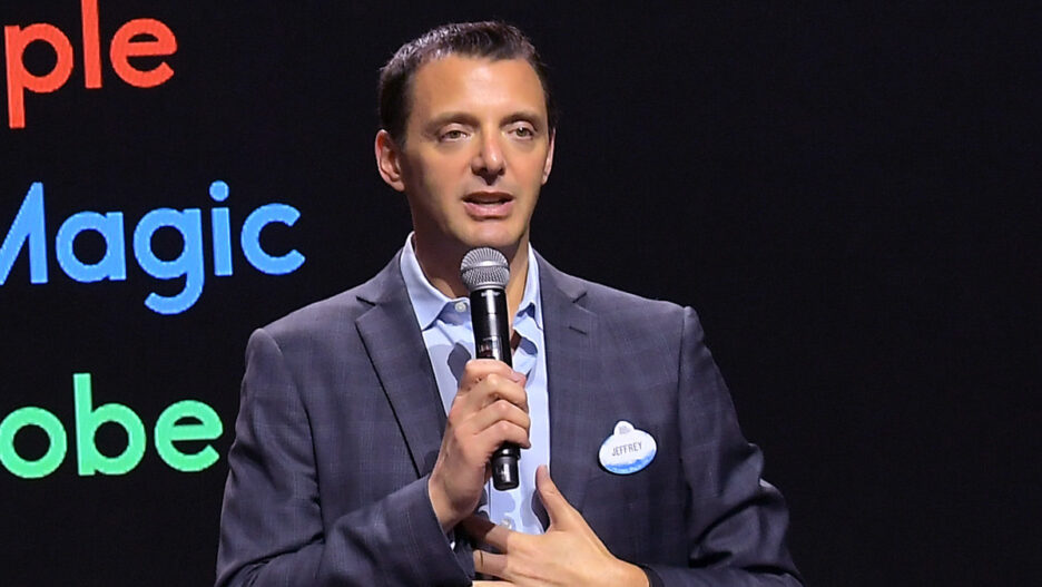 Jeffrey R. Epstein speaks at the Disney+ Pavilion at Disney’s D23 EXPO 2019