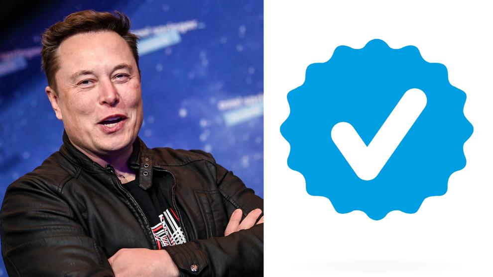 Elon Musk, Verified blue check (Getty Images)
