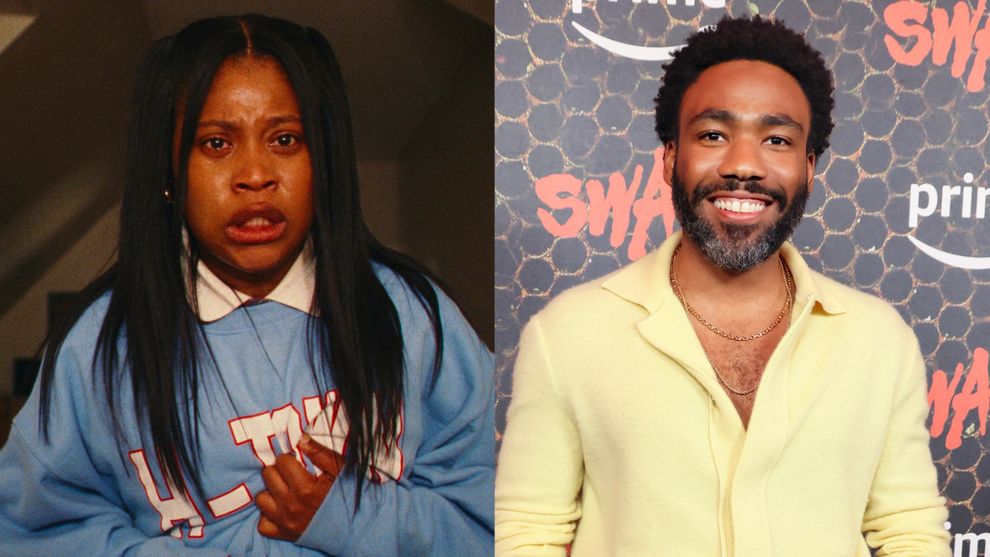 Dominque Fishback and Donald Glover (Amazon Prime Video, Getty images)