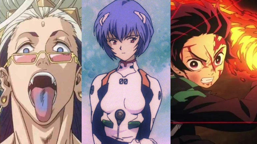 "Jojo's Bizarre Adventure," "Neon Genesis Evangelion" and Demon Slayer"