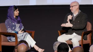 Malala and Joshua Seftel at DGA screening of "Stranger at the Gate"