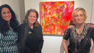 Sharon Stone Throws a Party to Show Off Her Paintings in Her First Public Exhibit