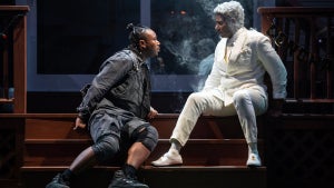 Marcel Spears and Billy Eugene Jones in "Fat Ham" on Broadway
