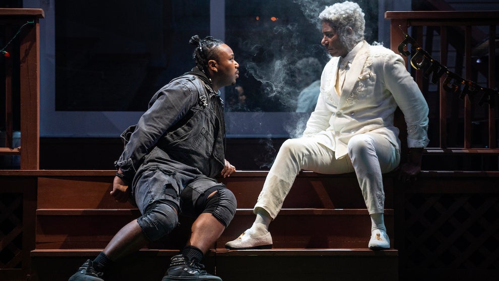 Marcel Spears and Billy Eugene Jones in "Fat Ham" on Broadway