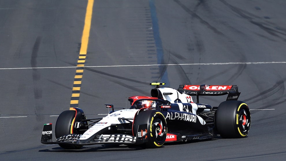 Yuki Tsunoda of Japan driving the (22) Scuderia AlphaTauri AT04 on track during the F1 Grand Prix of Australia at Albert Park Grand Prix Circuit on April 02, 2023 in Melbourne, Australia