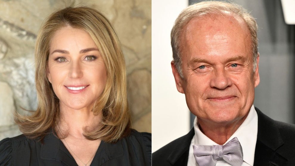 Side by side of Peri Gilpin and Kelsey Grammer
