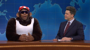 Kena Thompson as Funky Kong on Weekend Update SNL