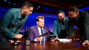 James Corden Zeberiah Newman, Mikey Altman, Rob Crabbe on 'The Late Late Show'