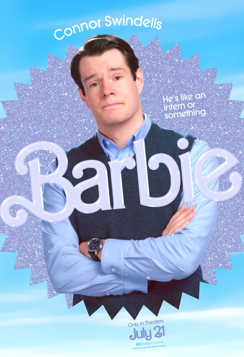Connor Swindell's "Barbie" character poster Connor Swindell's "Barbie" character poster