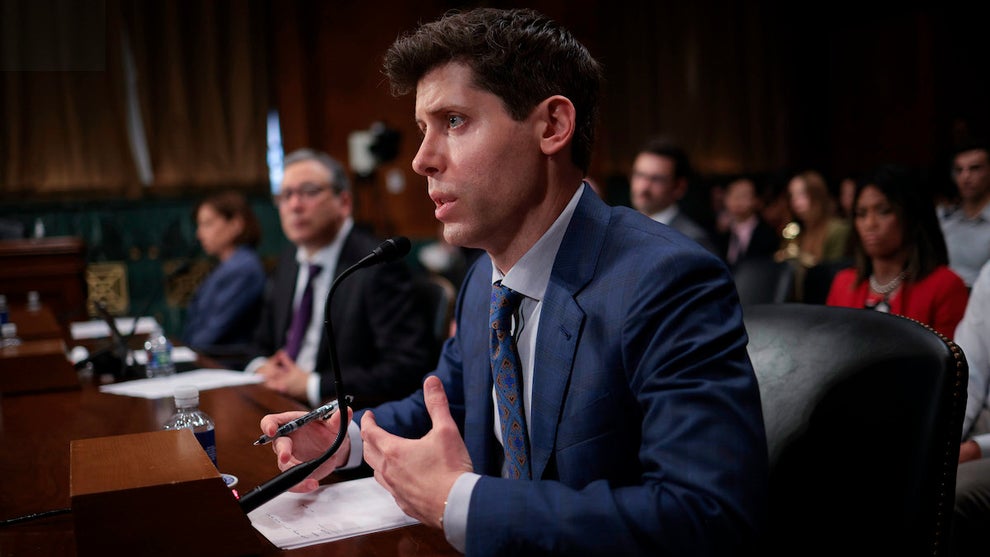 Samuel Altman, CEO of OpenAI, testifies before the Senate Judiciary Subcommittee on Privacy, Technology, and the Law