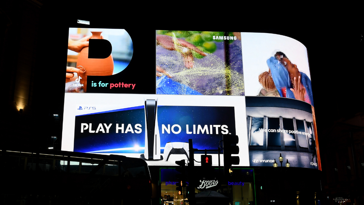 PS5 ad on billboard