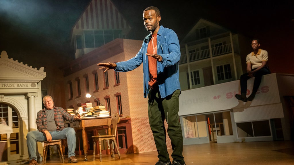 Jay O. Sanders, William Jackson Harper, Eric Berryman in "Primary Trust" Off Broadway