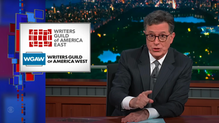 Colbert Writes Jokes for the Future During Strike: Disney Lawsuit Sees DeSantis ‘Poop-Scooping After Sully From Monster’s Inc.’ (Video)