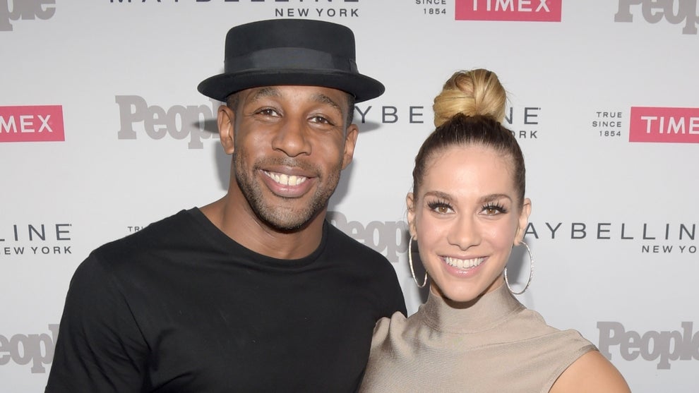 Dancers Stephen Twitch Boss (L) and Allison Holker attend PEOPLE's Ones To Watch Event on September 16, 2015 in West Hollywood, California.