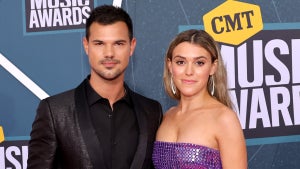 Taylor Lautner and his wife Taylor Dome at the 2022 CMT Music Awards