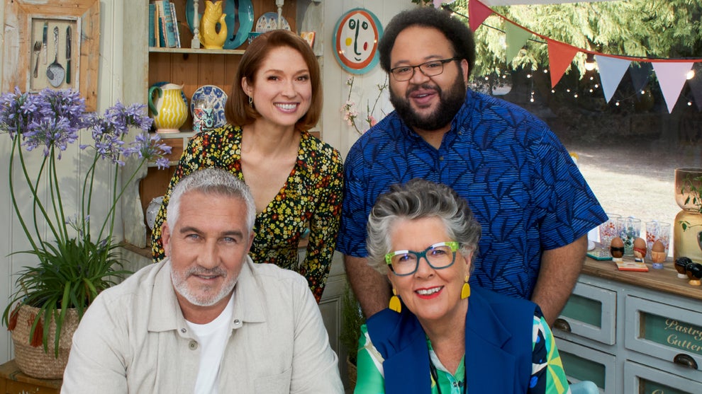 The Great American Baking Show Ellie Kemper, Zach Cherry, Paul Hollywood Prue Leith