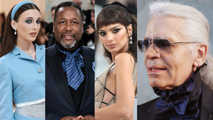 Emma Chamberlain, Wendell Pierce, Emily Ratajkowski and Karl Lagerfeld (Getty Images)