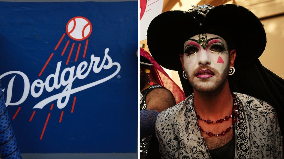 The Dodgers/A member of the Sisters of Perpetual Indulgence
