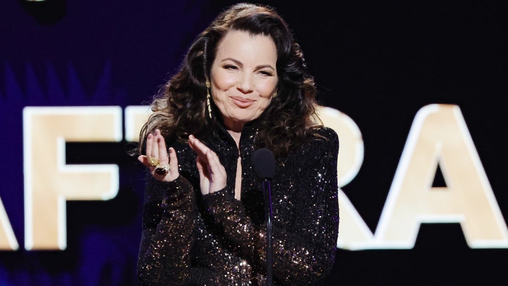 FEBRUARY 26: SAG-AFTRA President Fran Drescher speaks onstage during the 29th Annual Screen Actors Guild Awards (Getty Collection)