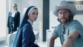 ‘Mrs. Davis’ Star Betty Gilpin Was ‘Desperate’ to Be Part of the ‘Wacky’ Peacock Series