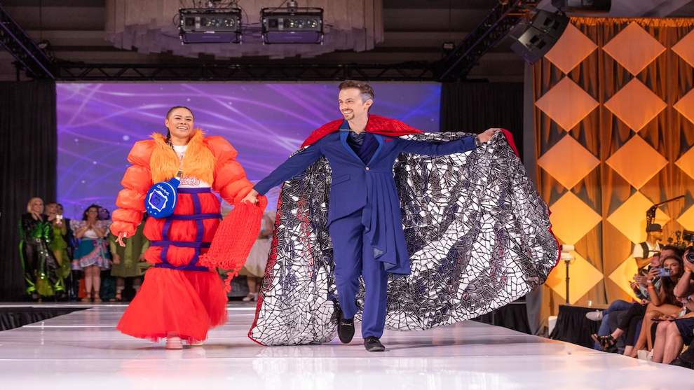 Cindy Guillermo and Michael Burson, winners of the 2022 Her Universe Fashion Show