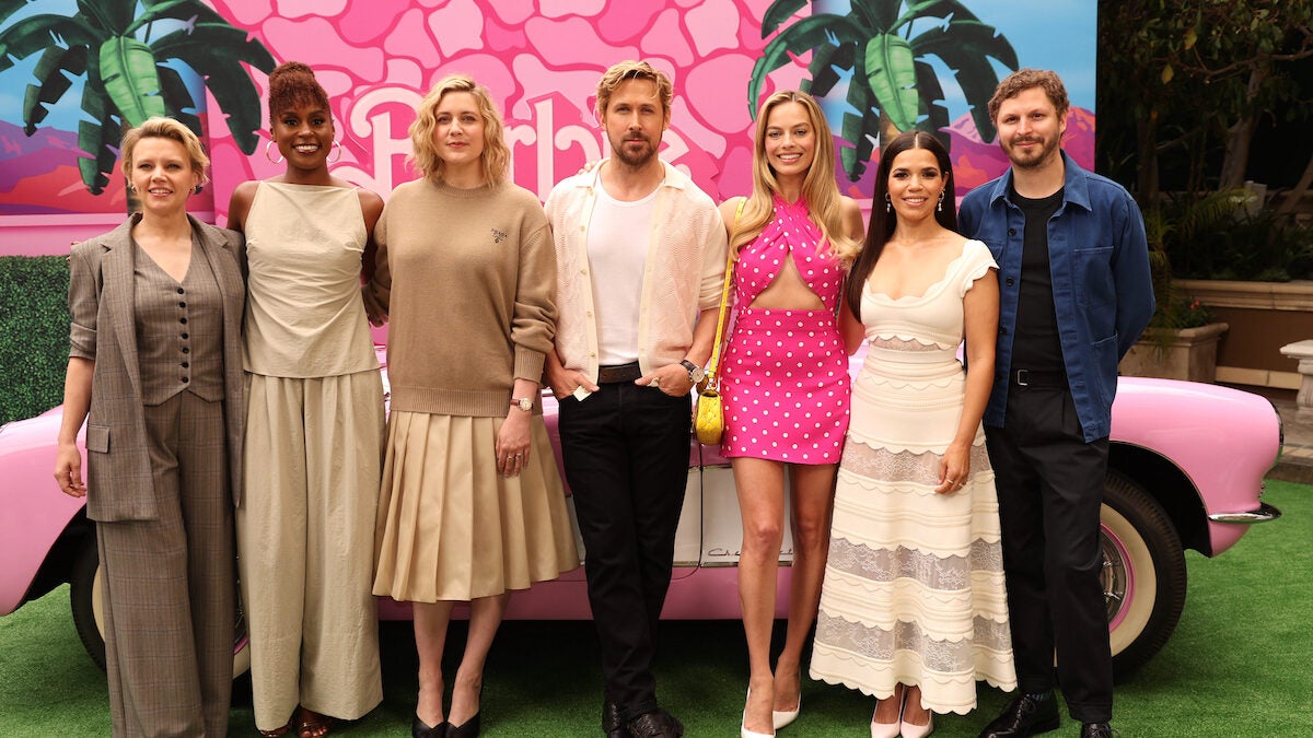 Barbie Stars Margot Robbie, Ryan Gosling and Others Step Hit the Pink ...
