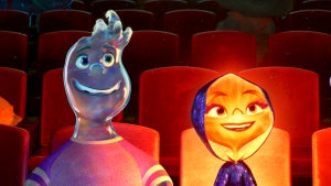 Wade and Ember take in a movie in "Elemental."