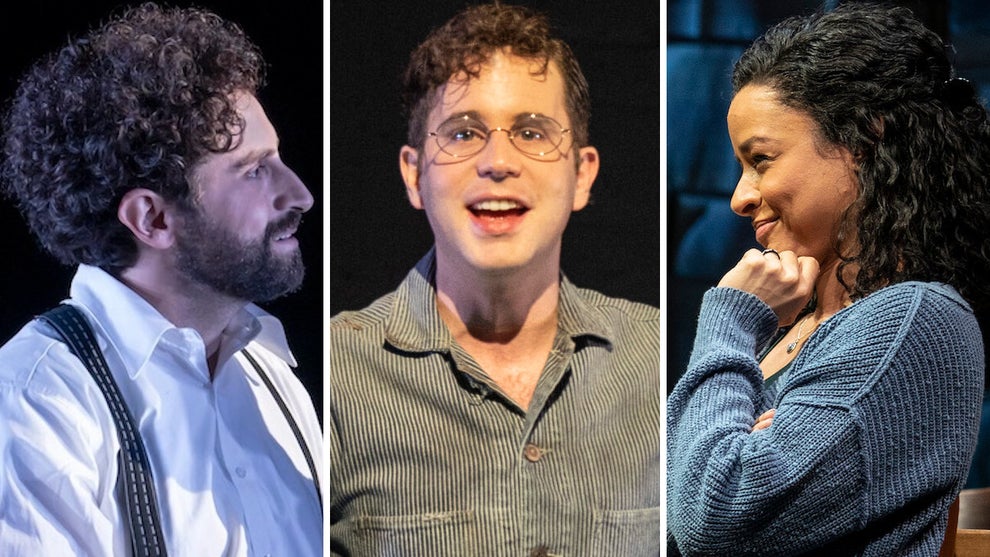 Brandon Uranowitz in "Leopoldstadt," Ben Platt in "Parade" and Sarah Cooper in "The Wanderers" (Joan Marcus)