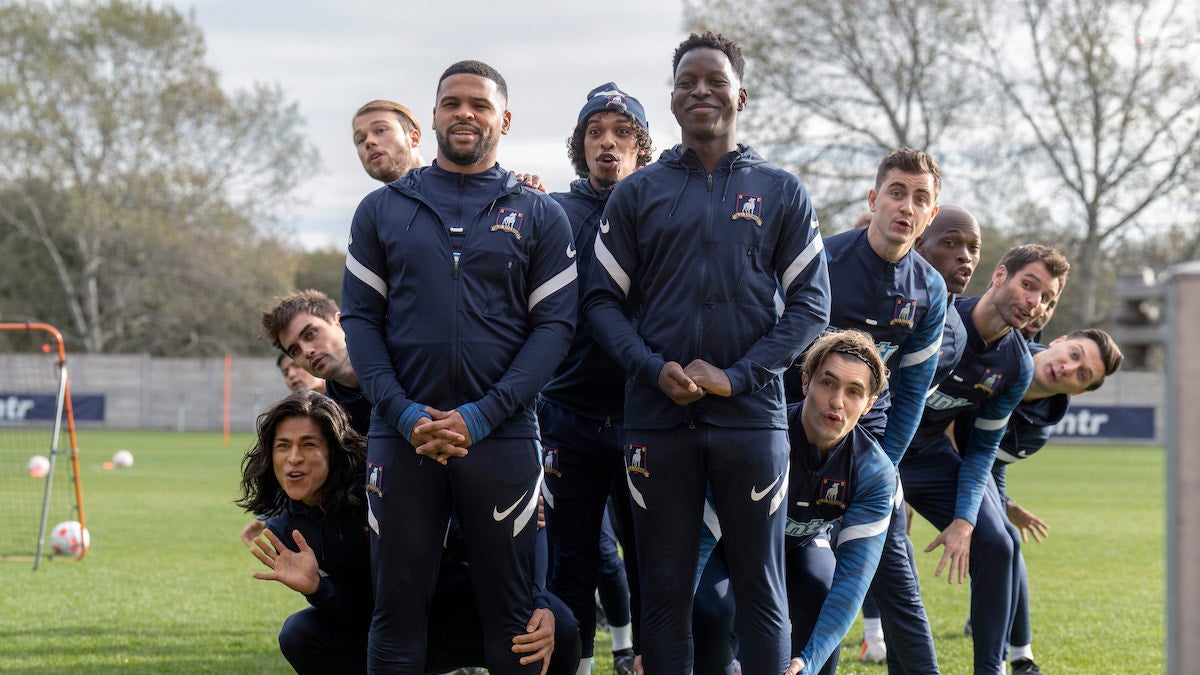 AFC Richmond players bid farewell to their coach in the "Ted Lasso" series finale.