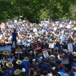 Writers Guild Holds Rally at La Brea Tar Pits as Strike Reaches 50th Day