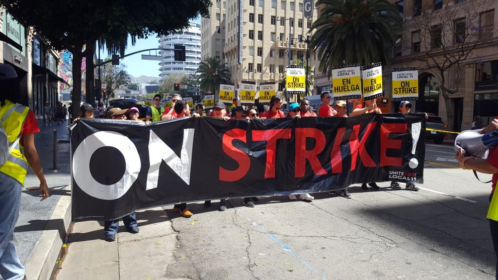 Hollywood Solidarity March WGA Unite Here