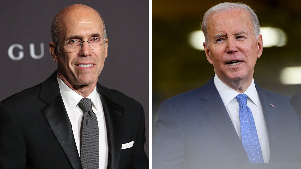 Jeffrey Katzenberg and Joe Biden