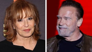 Joy Behar and Arnold Schwarzenegger