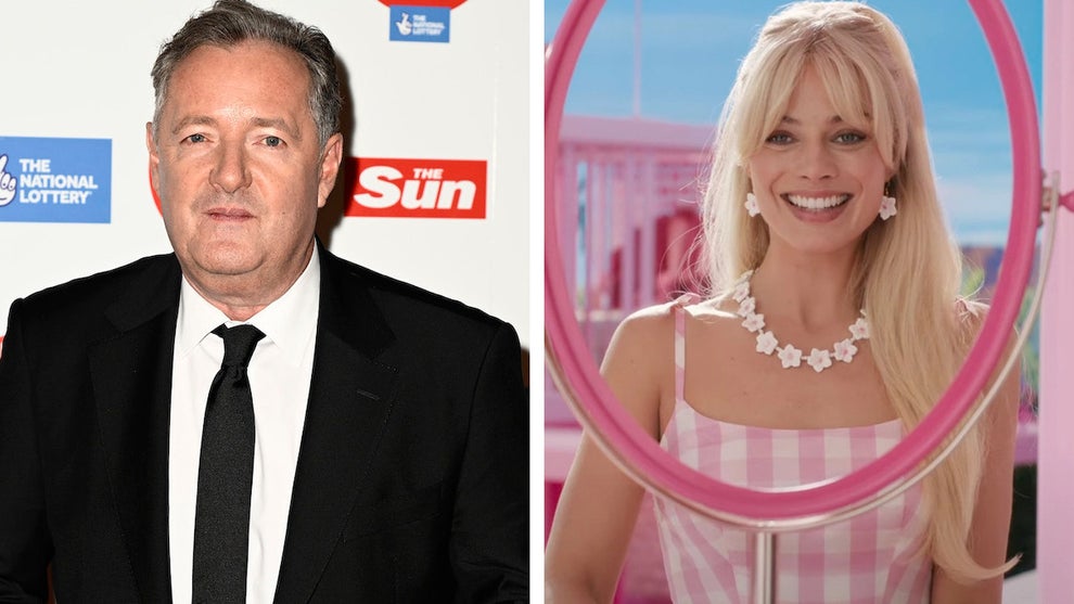 Piers Morgan and Margot Robbie in "Barbie"