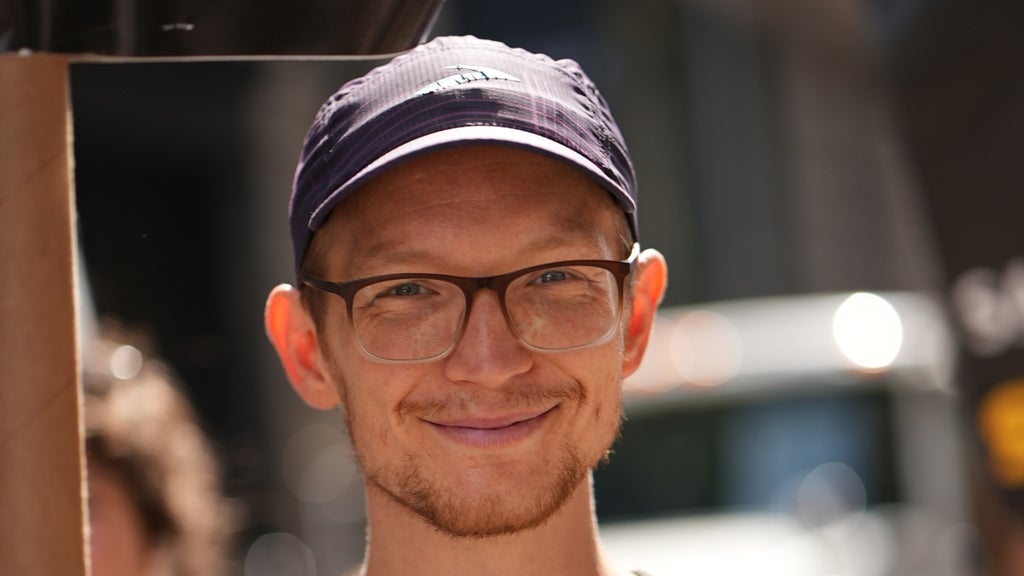 Jefferson White joins SAG-AFTRA members on the picket line outside of Netflix and Warner Bros on July 20, 2023 in New York City