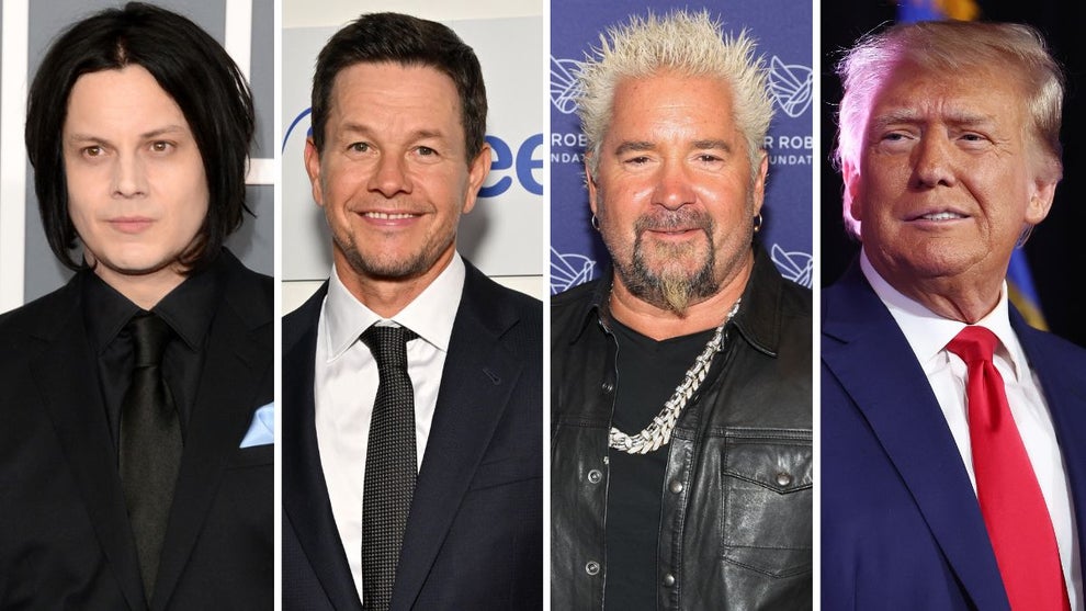 Jack White, Mark Wahlberg, Guy Fieri, Donald Trump(Photo credit: Getty Images)