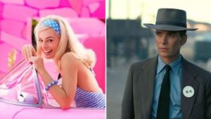 Many people plan to see both "Barbie" and "Oppenheimer" the day the movies premiere.