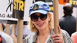 Christine Baranski joins SAG-AFTRA members (Photo Credit: Getty Collection)