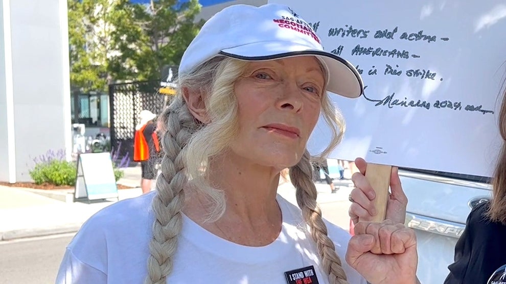 Frances Fisher at the Netflix picket lines, July 18