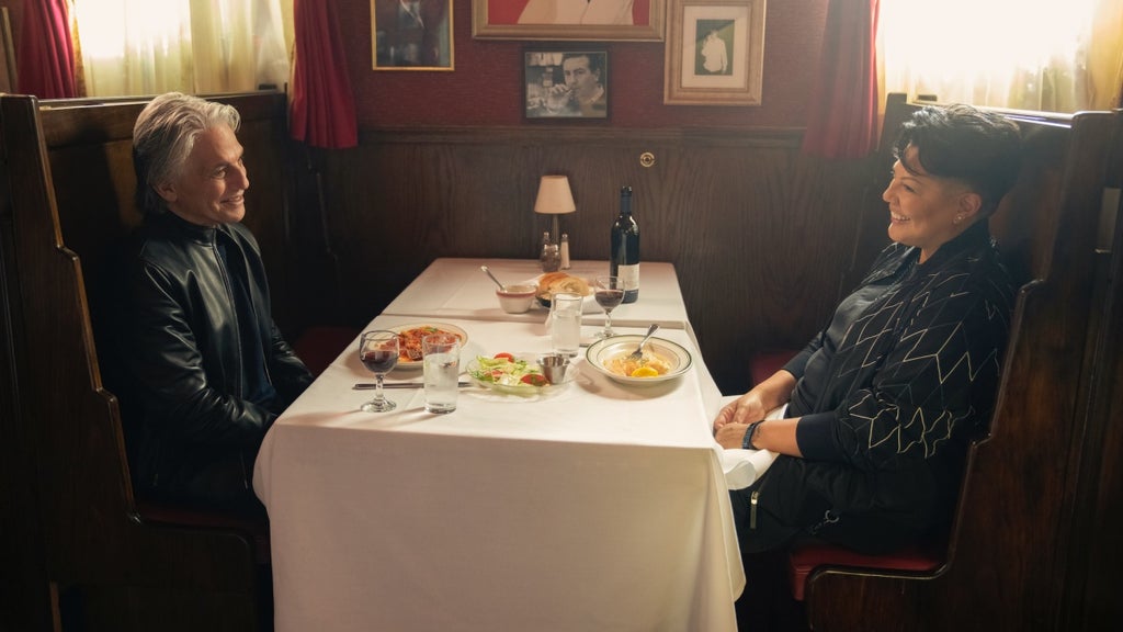 Che Diaz (Sara Ramirez) and Tony Danza (Photo Credit: Max)