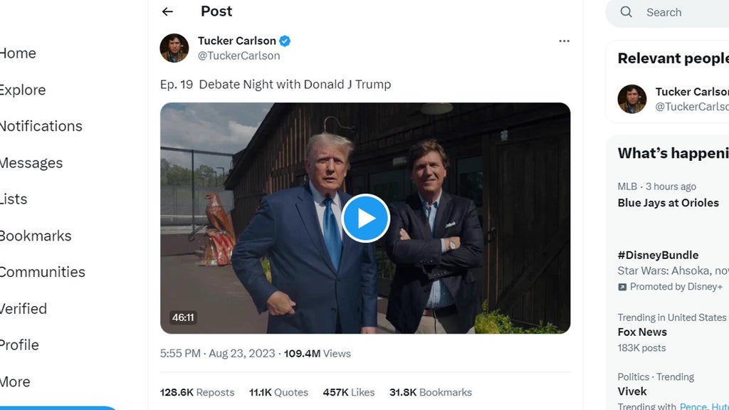 Tucker Carlson Trump Interview Actual Numbers