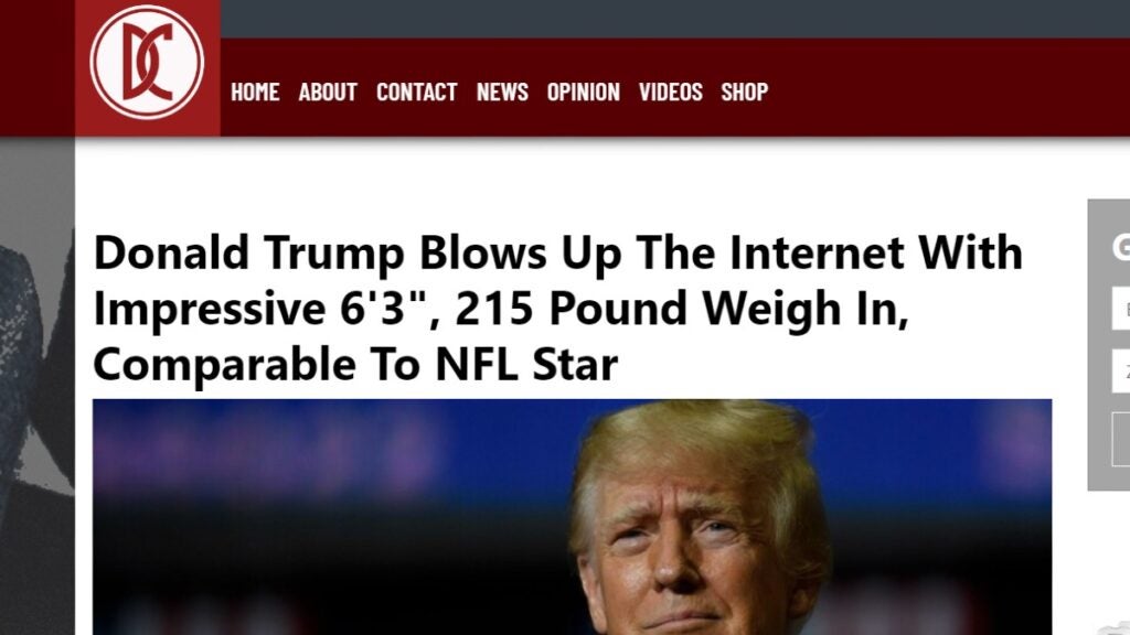 DC Examiner calls Trump's weight info 'impressive'